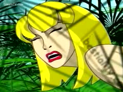 Shy blonde toon legal age teenager drilled by a big dog in this animation episode 